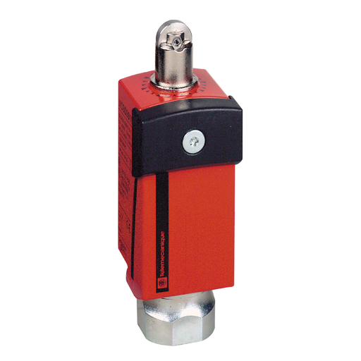 Product image for TES XCSD3902P20 Safety limit switch, TES Safety switches XCS, metal, roller plunger, 2NC+1 NO, 1entry tapped M20 x 1.5