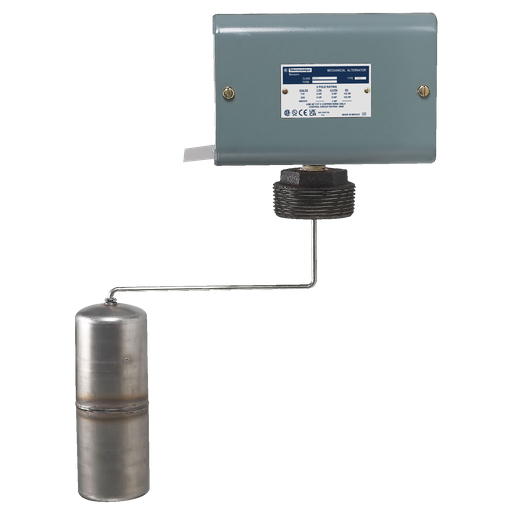 Product image for TES 9038CG34 Mechanical alternator, Square-D Pumptrol, closed tank, NEMA 1, screw in bushing, 4NC DPST DB contacts