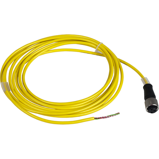 Product image for TES XZCPV1670L5 Pre wired connectors XZ, straight female, 7/8", 3 pins, cable PVC 5 m