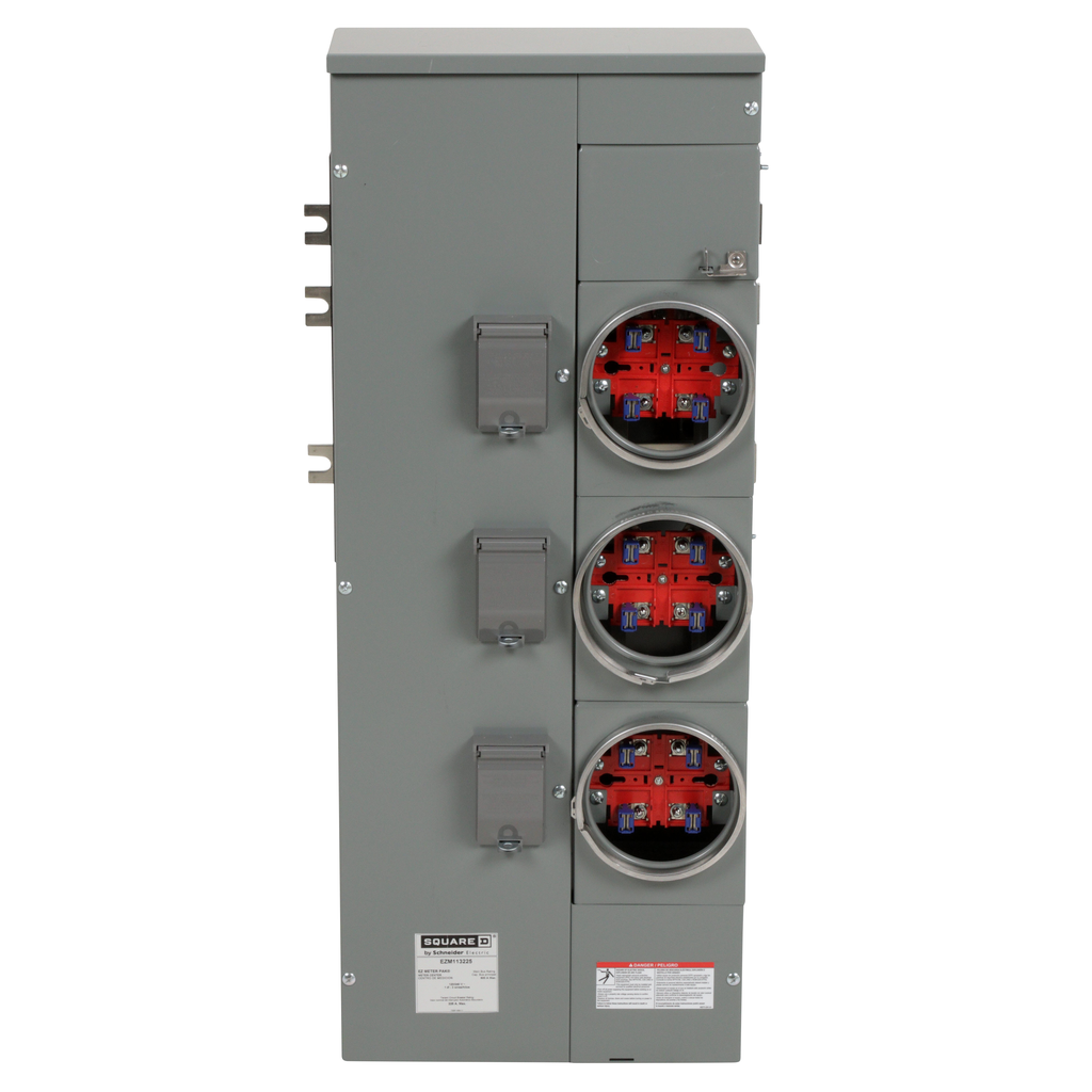 Square D EZM113225 120/240 VAC 225 Amp 1Phase 3Wire Ring Meter Center
