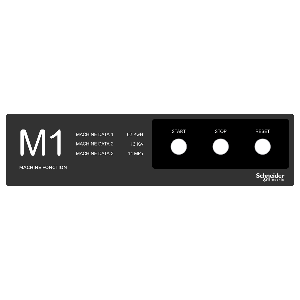 Mayer-DDS-Harmony XB4, Antimicrobial legend panel 400 x 100, for customization request-1