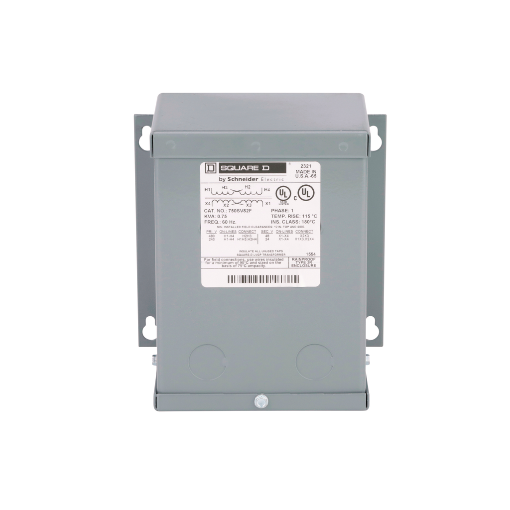 Square D 750SV82F 0.75 kVa 240 x 480 VAC Primary 24/48 VAC Secondary