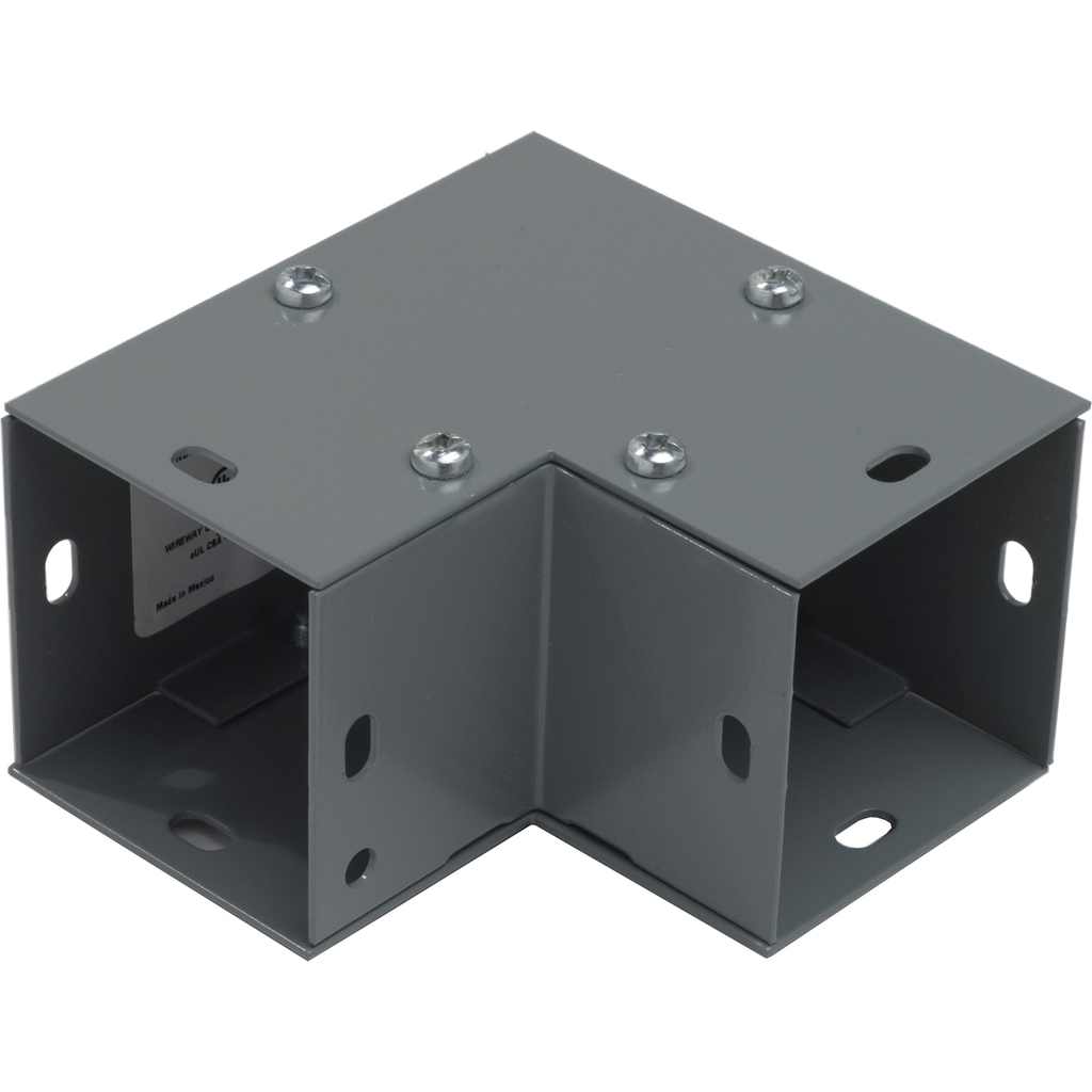 Product image for Square D LDB290L 2 x 2 Inch NEMA 1 16 Gauge Steel 90 Degrees Hinged Cover Wireway Elbow