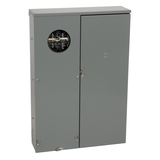 Product image for Square D QU12L400CL 400 Amp 1-Phase 3-Wire Surface/Semi Flush Mount Ringless Type Meter Main