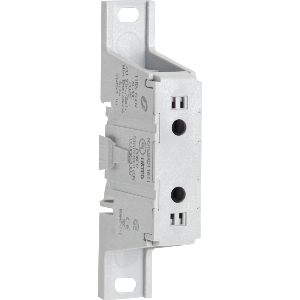 Mayer-DDS-Power distribution block, Linergy, enclosed, 115A CU, 600 V, 1 line side lug, 1 load side lug, AL lug-1