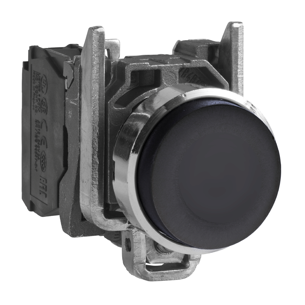Mayer-DDS-BLACK PROJECTING PUSHBUTTON 1NO SCREW CL-1