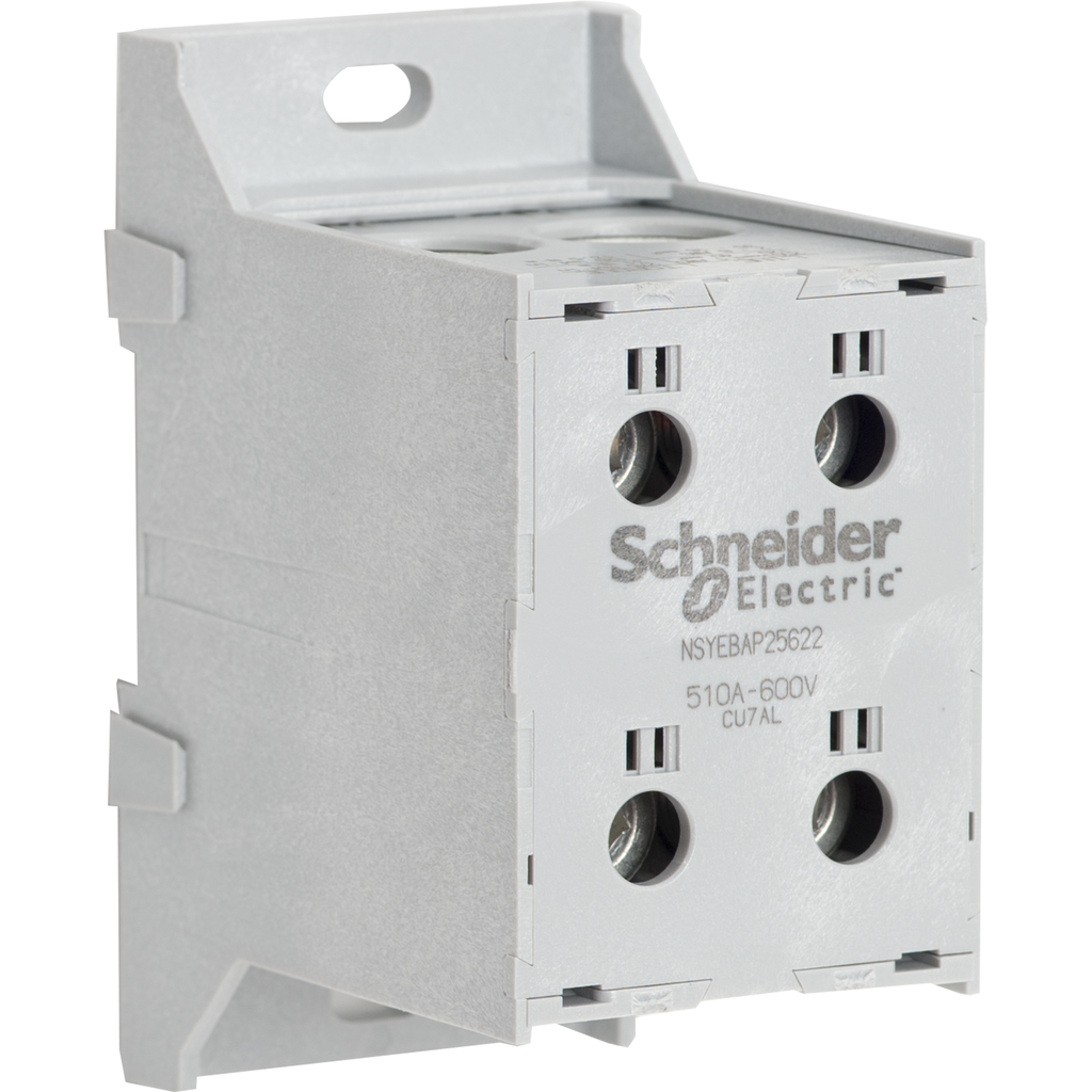 Mayer-DDS-Power distribution block, Linergy, enclosed, 510A CU, 410A AL, 600 V, 2 line side lug, 2 load side lug, AL lug, rail-1