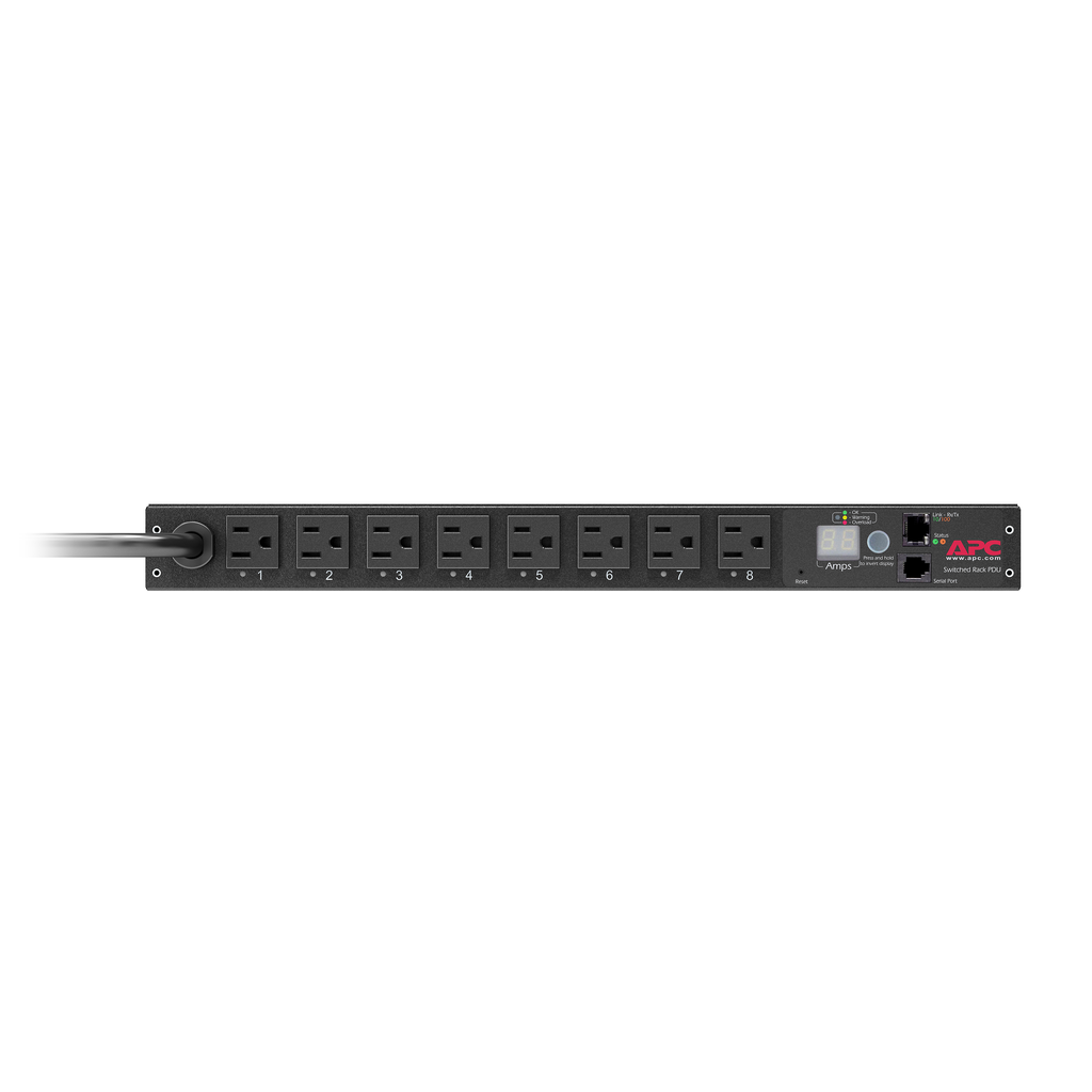 Mayer-DDS-Rack PDU, Switched, 1U, 15A, 100/120V, (8)5-15-1