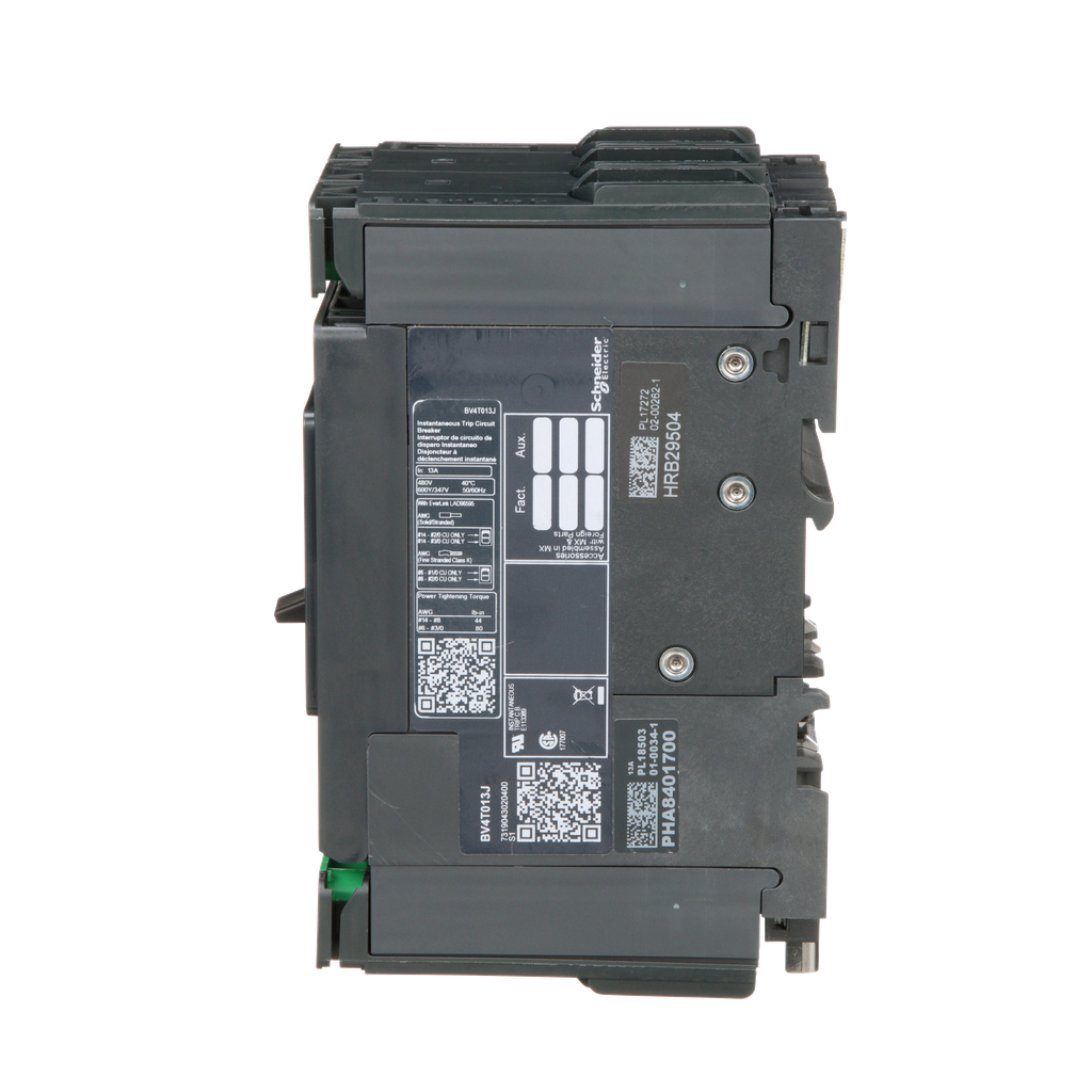Mayer-DDS-Motor Circuit Protector, TeSys BV4, high fault, 13A, 600Y/347 VAC, 53 to 195 instantaneous trip, up to 100kA SCCR-2