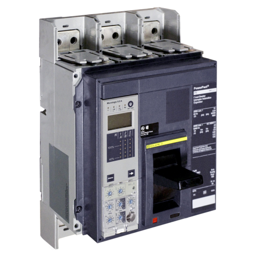 Mayer-DDS-Circuit breaker, PowerPacT P, 800A, 3 pole, 600VAC, 65kA, busbar, Micrologic 5.0, 80%-1