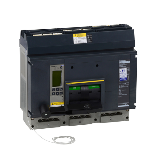 Mayer-DDS-Circuit breaker, PowerPacT R, 1200A, 3 pole, 600VAC, 18kA, I-Line, Micrologic 6.0P, 100%, modbus-1