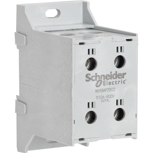 Mayer-DDS-Power distribution block, Linergy, enclosed, 510A CU, 410A AL, 600 V, 2 line side lug, 2 load side lug, AL lug, rail-1