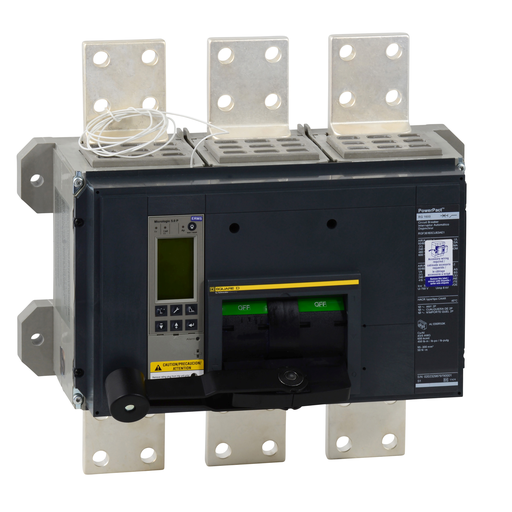 Mayer-DDS-Circuit breaker, PowerPacT R, 1600A, 3 pole, 600VAC, 18kA, busbar, Micrologic 5.0P, 80%, modbus-1