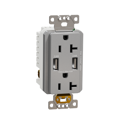 Product image for SQD SQR55241GY USB charger + socket