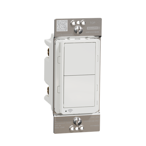 SQR141U1WHW - Switch, X Series, single pole, 3 way, WiFi connected, white, matte finish