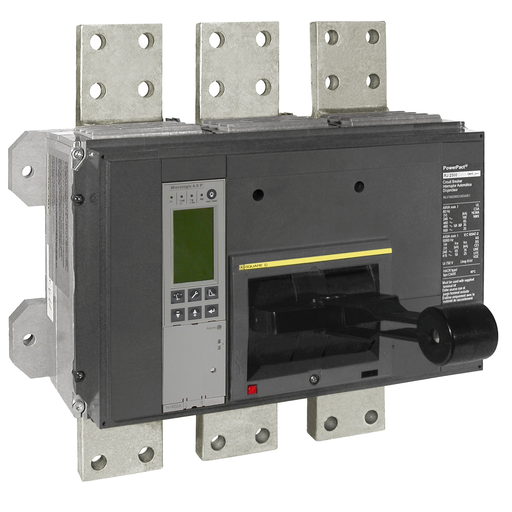 Mayer-DDS-Circuit breaker, PowerPacT R, 800A, 3 pole, 600VAC, 65kA, busbar, Micrologic 5.0P, 80%, modbus-1