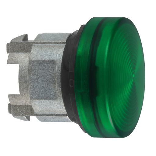 Mayer-DDS-Head for pilot light, Harmony XB4, green Ø22 mm with grooved lens BA9s bulb-1