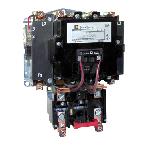 Product image for Square D 8536SEO2V02S 110/120 VAC 90 Amp 50 Hp 4-Pole Open Type Full Voltage Non-Reversing Magnetic Starter