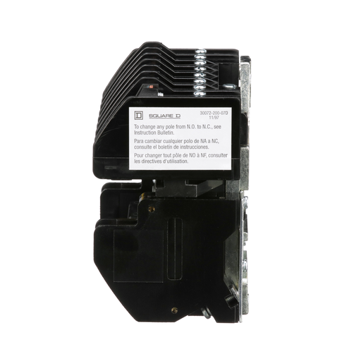 Mayer-DDS-8903L electrically held lighting contactor, 10 P, 8 NO, 2 NC, 30 A, 600 V, 110/120 V 50/60 Hz coil, open-2