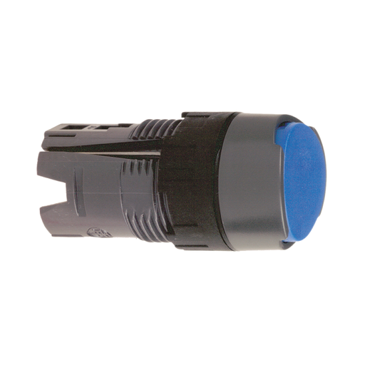 Mayer-DDS-Head for non illuminated push button, Harmony XB6, blue flush pushbutton Ø 16 spring return unmarked-1