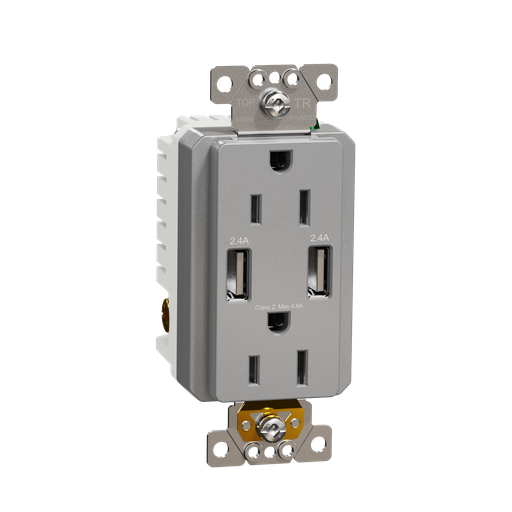 Product image for SQD SQR55141GY USB charger + socket