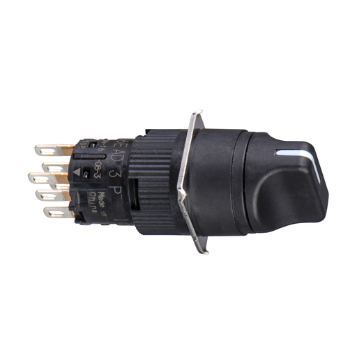 Mayer-DDS-Monolithic selector switch, Harmony XB6E, round black Ø 16 projecting handle 2 positions 2CO-1