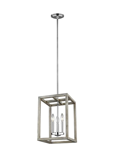 Product image for Moffet Street 3 Light Hall/Foyer - Washed Pine