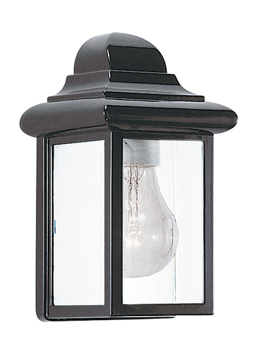 Product image for Mullberry Hill 1 Light Wall Lantern - Black w/ Clear Beveled Glass