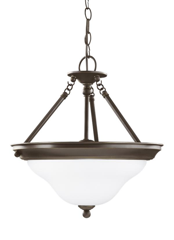 Product image for Sussex 3 Light LED Convertible Semi-Flush/Pendant - Heirloom Bronze