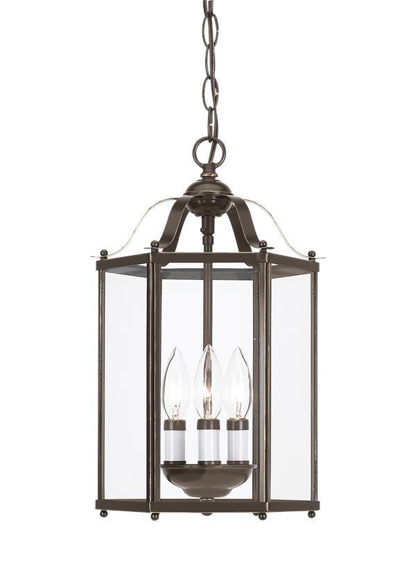Product image for Bretton 3 Light LED Convertible Semi-Flush/Pendant - Heirloom Bronze