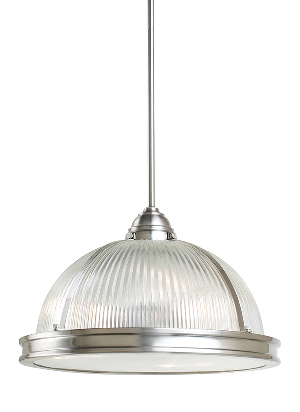 Product image for Pratt Street Prismatic 3 Light Pendant - Brushed Nickel