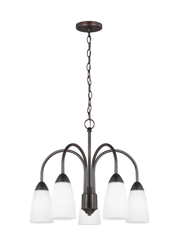 Product image for Seville 5 Light Downlight Chandelier - Burnt Sienna