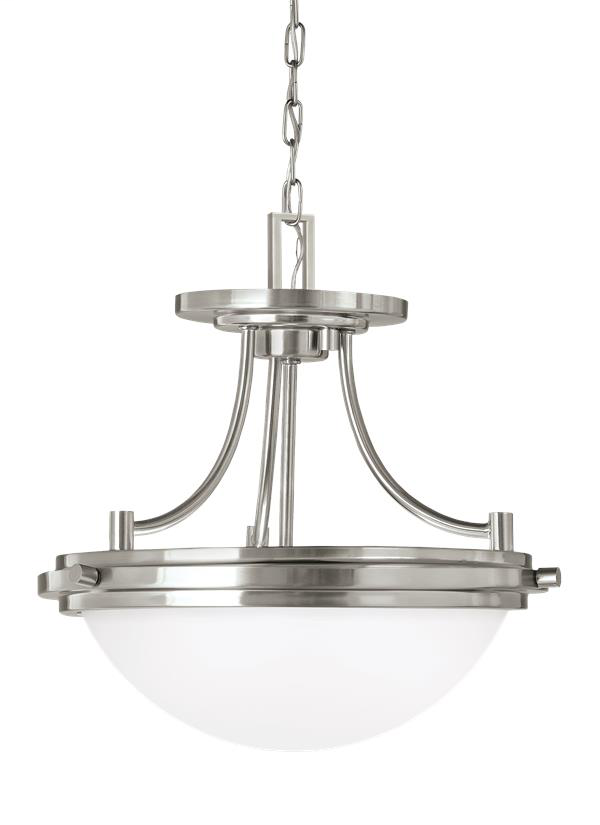 Product image for Winnetka 2 Light LED Convertible Semi-Flush/Pendant - Brushed Nickel