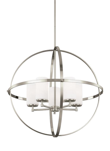 Product image for Alturas 5 Light Chandelier - Brushed Nickel