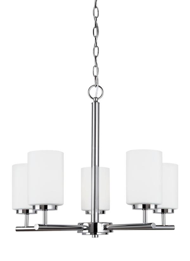 Product image for Oslo 5 Light Chandelier - Chrome