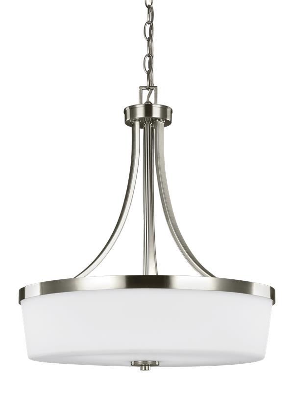 Product image for Hettinger 3 Light LED Pendant - Brushed Nickel