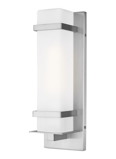 Product image for Alban 1 Light Small Wall Lantern - Satin Aluminum