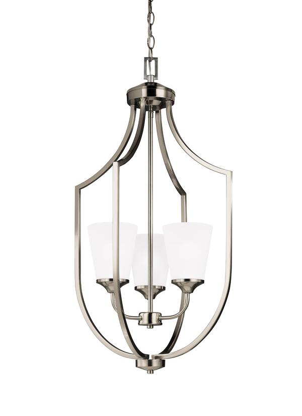 Product image for Hanford 3 Light Hall/Foyer - Brushed Nickel