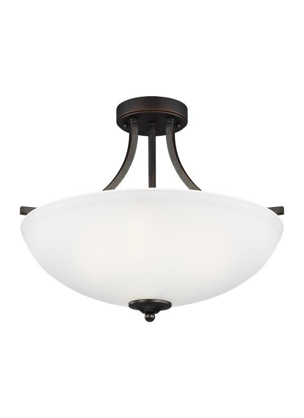Product image for Geary 3 Light Medium Convertible Semi-Flush/Pendant - Burnt Sienna