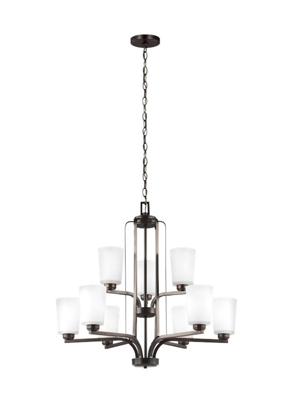 Product image for Franport 9 Light Chandelier - Burnt Sienna