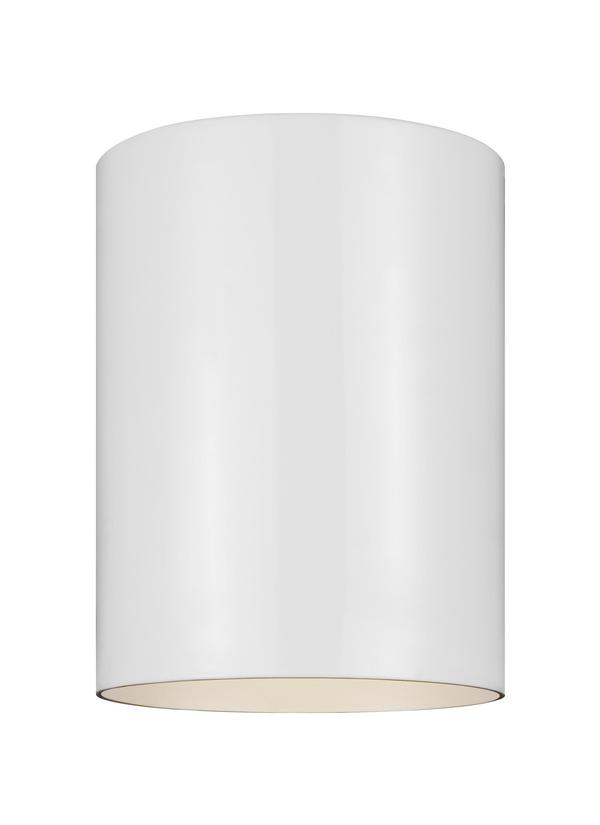 Product image for Outdoor Cylinders Small LED Flush Mount - White