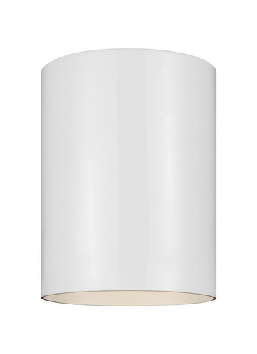 Product image for Outdoor Cylinders Small LED Flush Mount - White