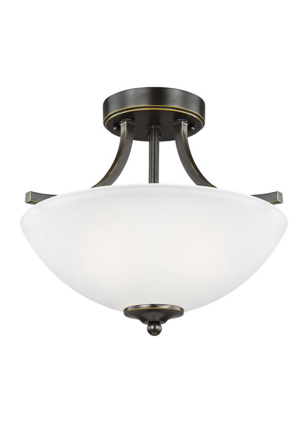 Product image for Geary 2 Light Small Convertible Semi-Flush/Pendant - Heirloom Bronze