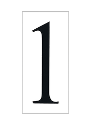 SeaGull 90611-68 Address Light Collection Traditional White Plastic Number '1' Tile