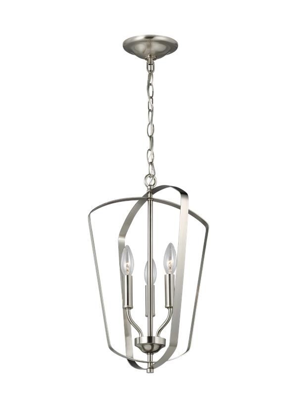 Product image for Romee Small 3 Light Hall/Foyer - Brushed Nickel