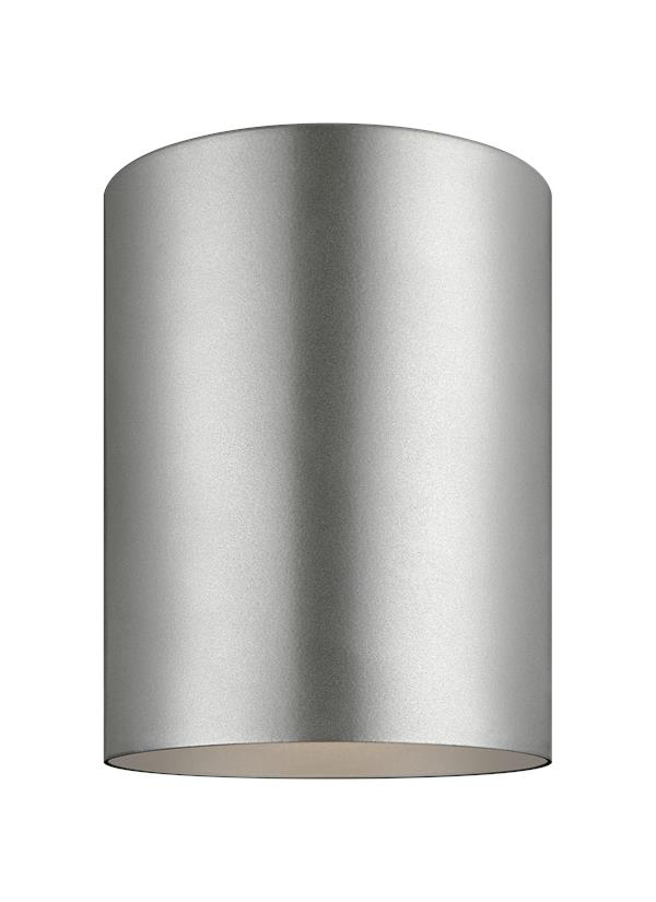 Product image for Outdoor Cylinders Small LED Flush Mount - Painted Brushed Nickel