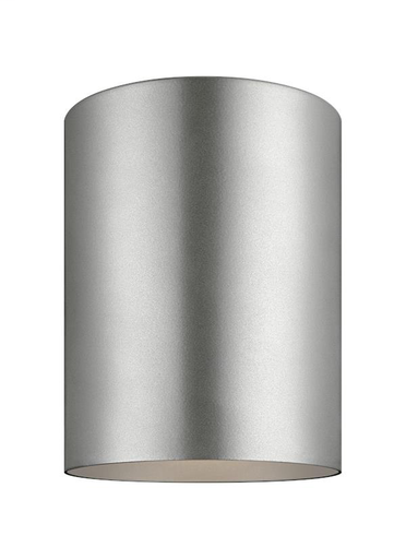 Product image for Outdoor Cylinders Small LED Flush Mount - Painted Brushed Nickel