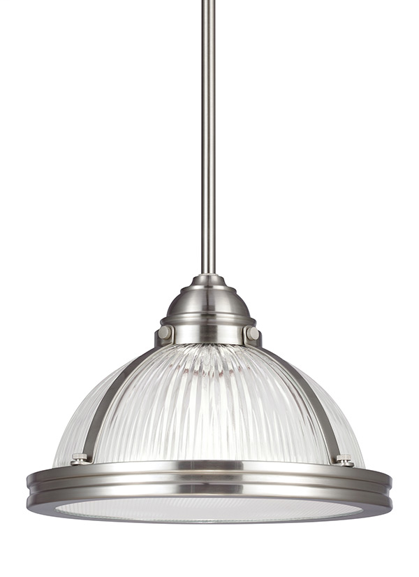 Product image for Pratt Street Prismatic 1 Light Pendant - Brushed Nickel