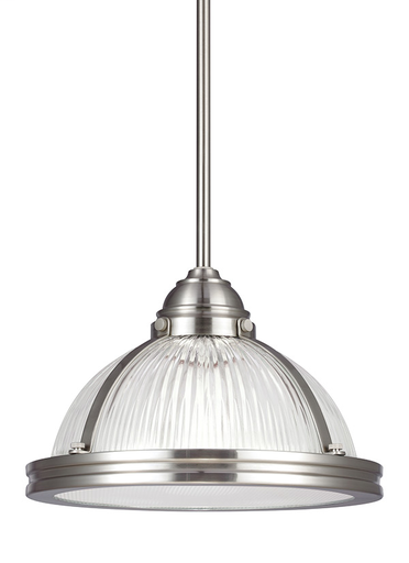 Product image for Pratt Street Prismatic 1 Light Pendant - Brushed Nickel