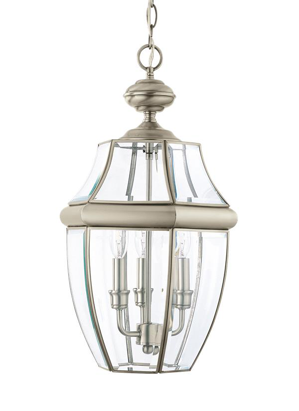 Product image for Lancaster 3 Light LED Hanging Lantern - Antique Brushed Nickel